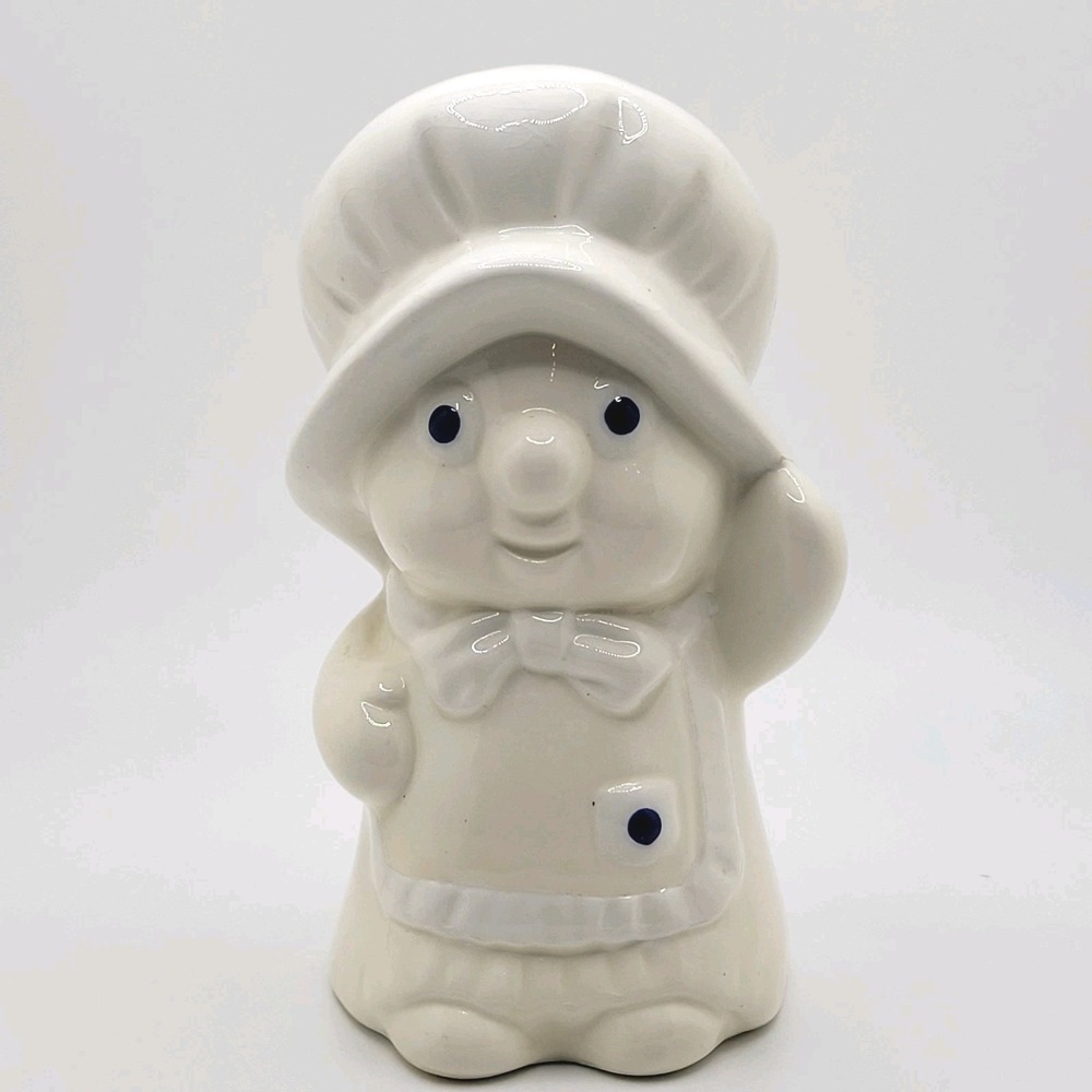 Vintage 1988 Pillsbury Poppie Fresh Salt Pepper Shaker Ceramic 5in